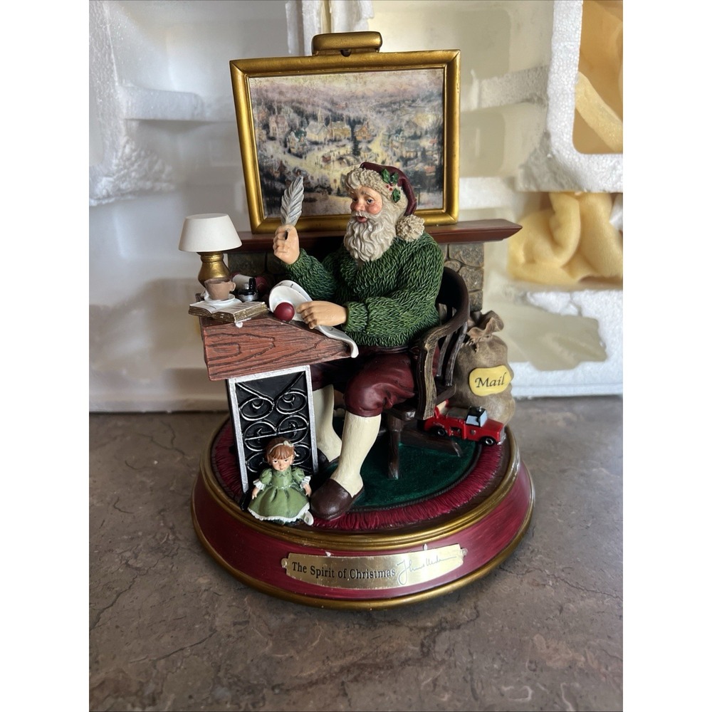 2004 The Spirit Of Christmas Thomas Kinkade Light Up Christmas Figure # 88689